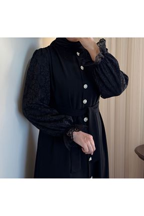 لباس حجاب مشکی زنانه سایز بزرگ KE DESIGN - کد 876888314