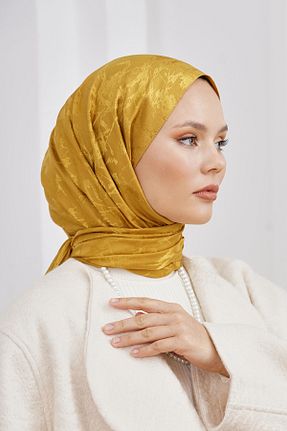 شال زرد زنانه پنبه ای Loryan - کد 876929212