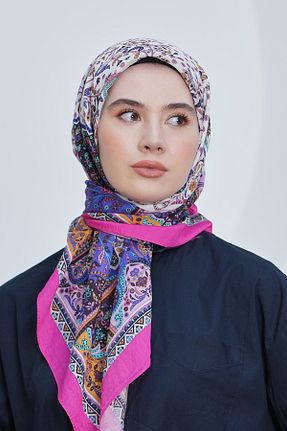 روسری صورتی پنبه ای Loryan - کد 876928028