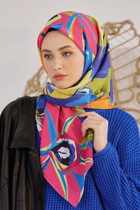 روسری سبز پنبه ای Loryan - کد 876927868