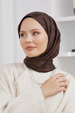 روسری قهوه ای پنبه ای Loryan - کد 876928577