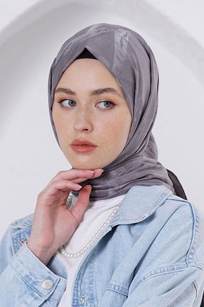 شال طوسی زنانه پنبه ای Loryan - کد 876927961