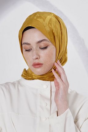 شال زرد زنانه پنبه ای Loryan - کد 876928622