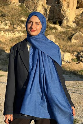 شال سرمه ای زنانه Şalland - کد 876926082