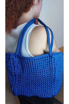کیف دوشی آبی زنانه پارچه ای Nazmiş - کد 876917081
