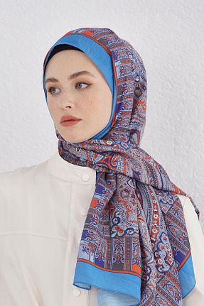 شال سرمه ای زنانه پنبه ای Loryan - کد 876928394