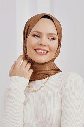 روسری قهوه ای پنبه ای Loryan - کد 876928540