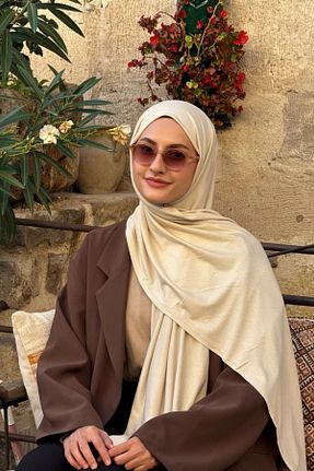 شال قهوه ای زنانه ویسکون Şalland - کد 876926604