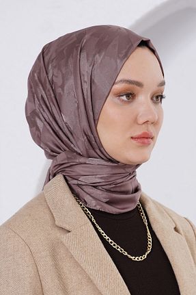 شال قهوه ای زنانه پنبه ای Loryan - کد 876927960