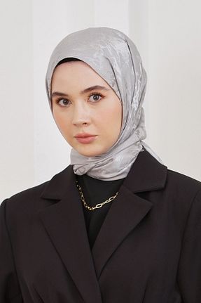 روسری طوسی پنبه ای Loryan - کد 876928590