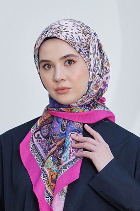 روسری صورتی پنبه ای Loryan - کد 876928028
