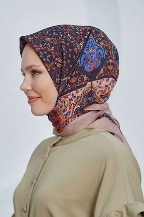 روسری بژ پنبه ای Loryan - کد 876928332