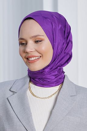 شال بنفش زنانه پنبه ای Loryan - کد 876927604