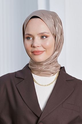 روسری قهوه ای پنبه ای Loryan - کد 876928958