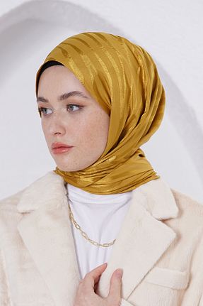 شال زرد زنانه پنبه ای Loryan - کد 876928811