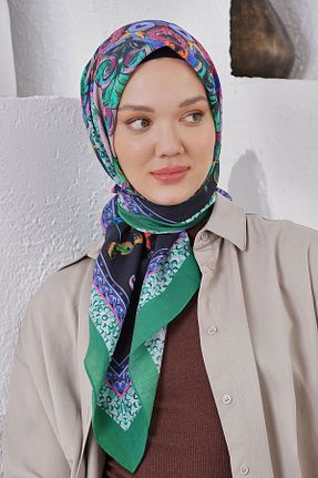 روسری آبی پنبه ای Loryan - کد 876927991
