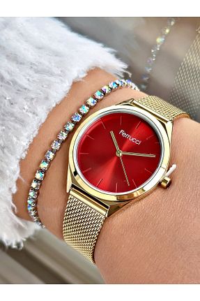 ساعت مچی زرد زنانه 31-35 میلی متر Ferrucci - کد 876924217