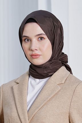 روسری قهوه ای پنبه ای Loryan - کد 876928875