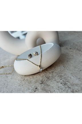 گردنبند استیل ( فولاد ) زرد زنانه استیل (فولاد) YD - کد 876961235