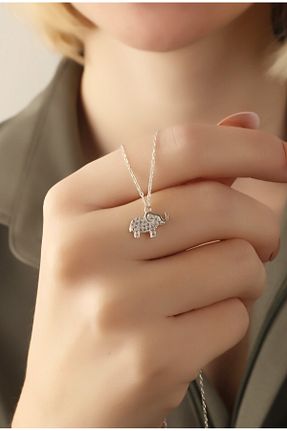 گردنبند نقره سفید زنانه 925 عیار LİNOVE JEWELLERY - کد 873814000