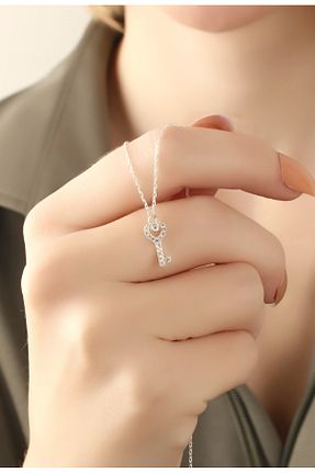 گردنبند نقره سفید زنانه 925 عیار LİNOVE JEWELLERY - کد 872553946