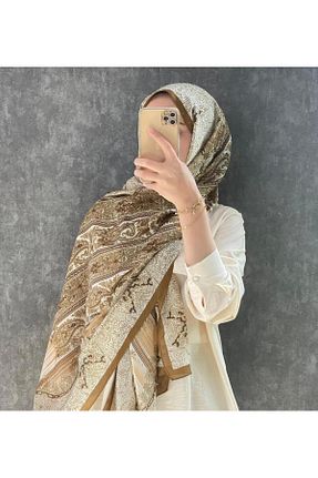 شال بژ زنانه ویسکون Organic Scarfs - کد 870686511