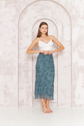 دامن خاکی زنانه پلی استر Darlin Moda - کد 877052636