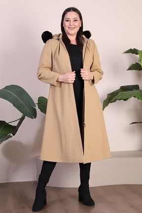 مانتو بلند طوسی زنانه مخلوط پلی استر Ferace - کد 789185313