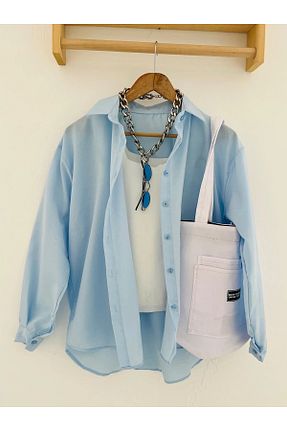 پیراهن حجاب آبی زنانه رگولار AVK MODA - کد 877071418