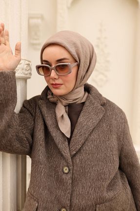 روسری قهوه ای پلی استر Silk Home - کد 877074723