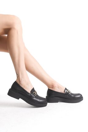 کفش آکسفورد مشکی زنانه چرم مصنوعی Modabuymus - کد 877085389