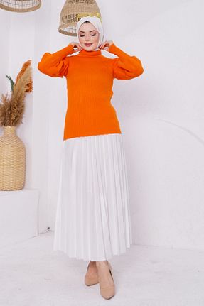 پلیور حجاب نارنجی زنانه اکریلیک İmajButik - کد 368439272