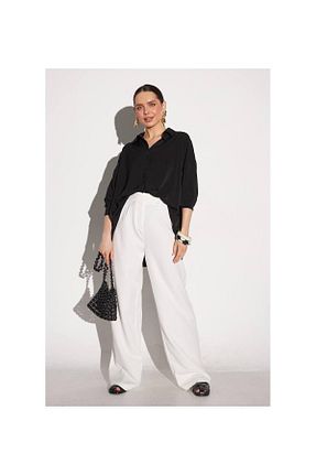 شلوار سفید زنانه پنبه ای Butik - کد 877117638