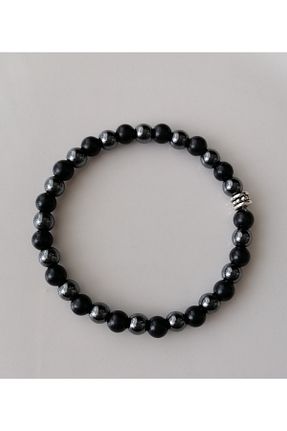 دستبند جواهر مشکی مردانه سنگ طبیعی LemaStone - کد 877121678