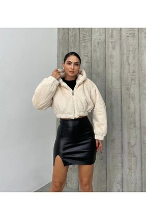 کاپشن بژ زنانه گشاد İLKCET MODA - کد 857815455
