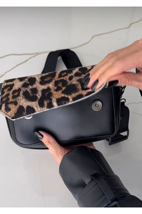 کیف دوشی قهوه ای زنانه چرم مصنوعی ÇANTA - کد 876989213