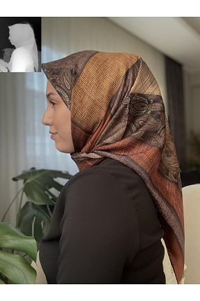 روسری قهوه ای İpek Tivil Levidor - کد 877143697