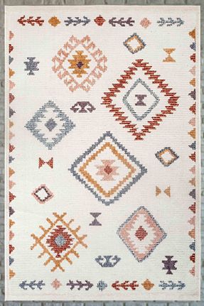 فرش بژ زیره ضد لغزش Serente Home - کد 828683430