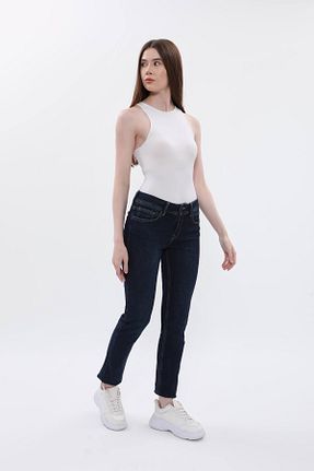 شلوار جین سرمه ای زنانه پاچه تنگ BANNY JEANS - کد 877368051