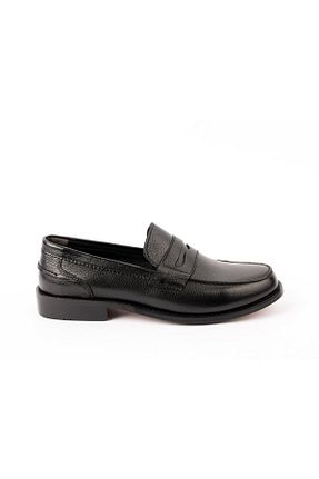 کفش لوفر مشکی مردانه چرم خالص KAYCSHOES - کد 877157036
