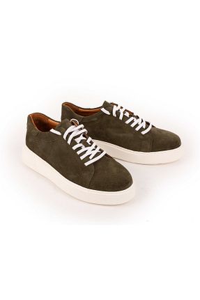کفش لوفر خاکی مردانه چرم خالص KAYCSHOES - کد 877157047