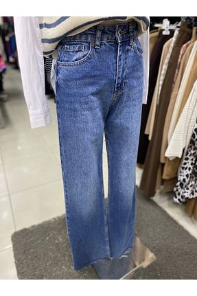 شلوار جین آبی زنانه پاچه پهن Scbutik - کد 877175305