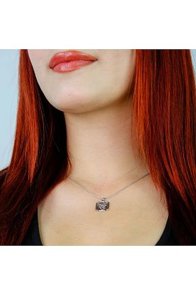 گردنبند استیل ( فولاد ) طوسی زنانه استیل ضد زنگ Hediye Yolda - کد 877212051