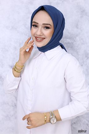 روسری آبی 90 x 90 ASİLNUR - کد 877193999