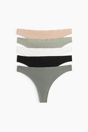 شورت خاکی زنانه الاستین H&M - کد 877225112