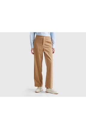 شلوار قهوه ای زنانه پارچه United Colors of Benetton - کد 877221928