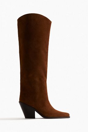 بوت / نیم بوت قهوه ای زنانه پاشنه بلند (10 سانتی متر و بالاتر) H&M - کد 877224930