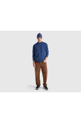 پلیور آبی مردانه ساده United Colors of Benetton - کد 877217516