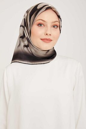 روسری سفید کرپ ساتن ابریشم Armine - کد 875928086