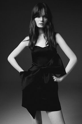 لباس مشکی زنانه ساتن H&M - کد 877225638